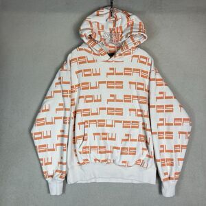 Pleasures Hoodie Mens Medium Beige Pullover Sweater Sweatshirt Gym Workout Adult